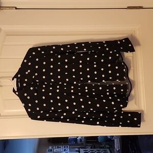 Straight To Hell "Million Miles Away"  black and white polka dot button up shirt